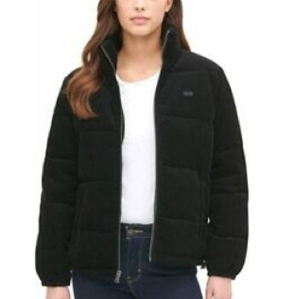 NWT Levi's Women’s Quilted Corduroy Puffer Jacket Black